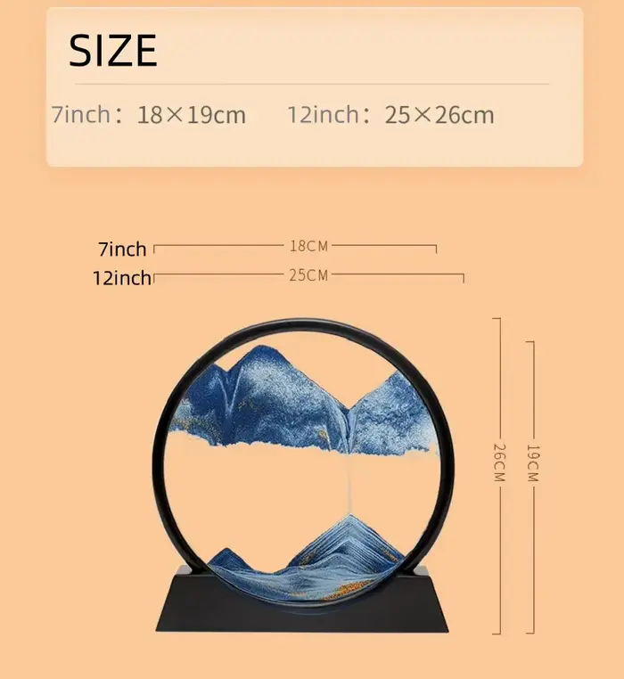 Art de sable mobile en verre 3D