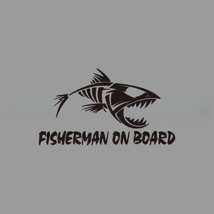 Autocollants de pêcheur de poisson squelette sur bateau, créatifs et amusants pour les fans et les a