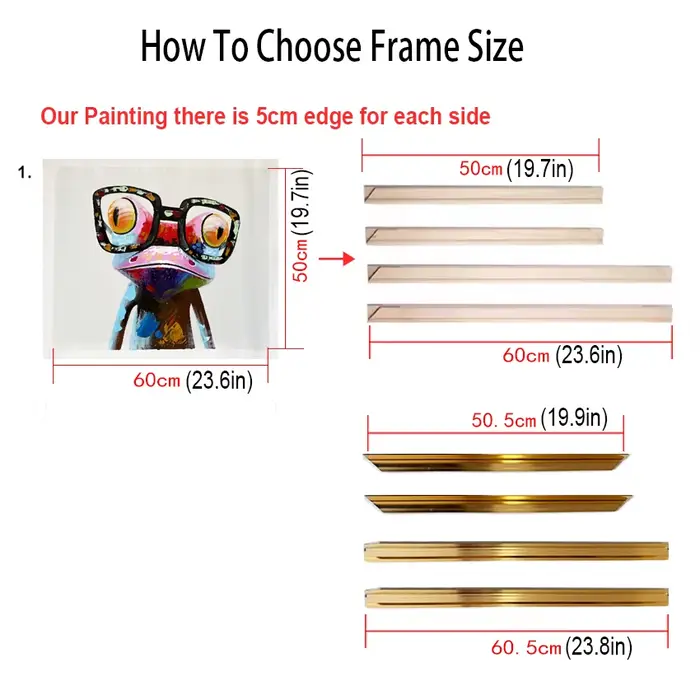 Grands cadres en aluminium pour peinture