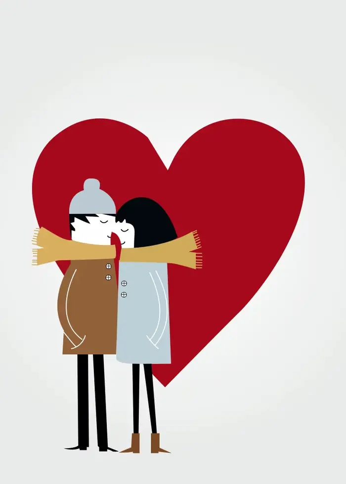 Peinture sur toile romantique d'amour et d'étreinte rouge, affiche d'art mural, impression d'image d