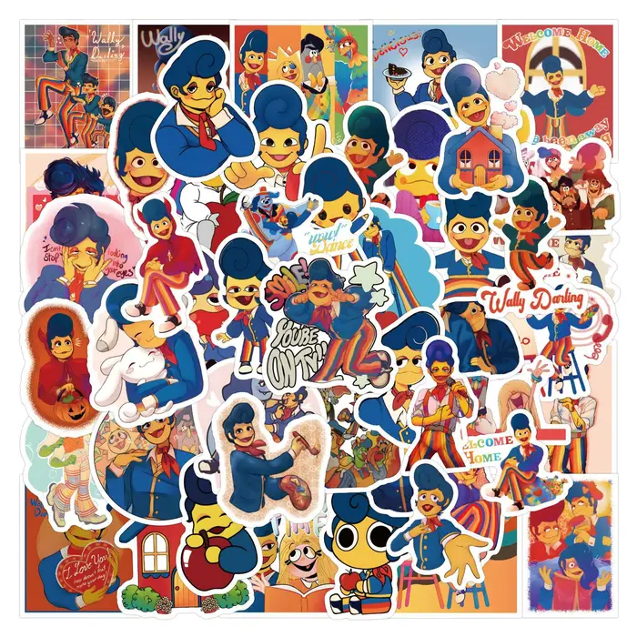 10/50/105 PIÈCES Bienvenue Maison Wally Darling Autocollants Drôle Dessin Animé Autocollant Enfants