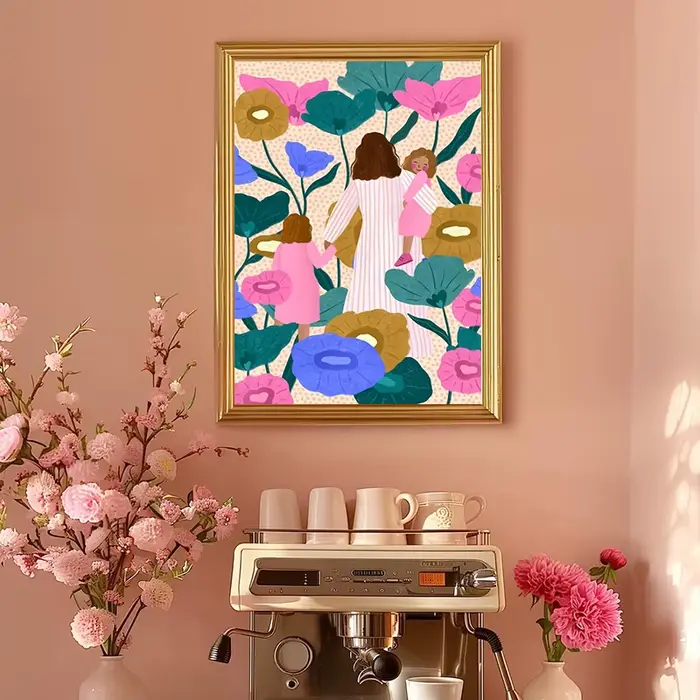 Affiche moderne mère et enfant