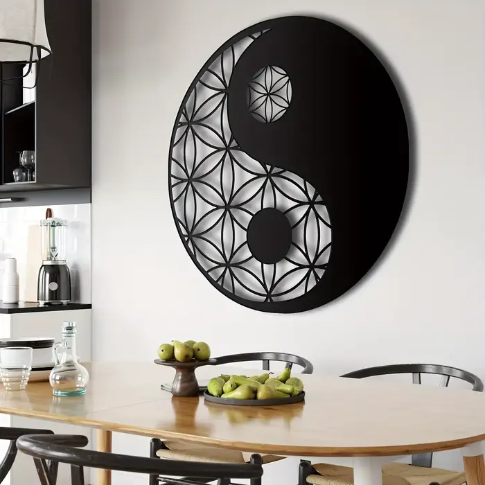 Décoration Yin Yang en métal