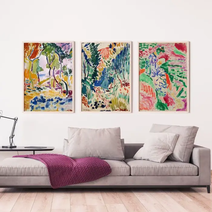 Ensemble de 3 affiches murales Matisse, Henri Matisse, décoration de la maison, impressions sur toile, décoration de la maison, chambre à coucher, salon, affiche cadeau