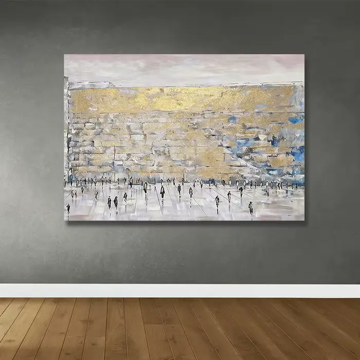 Peinture à l'huile juive abstraite moderne faite à la main