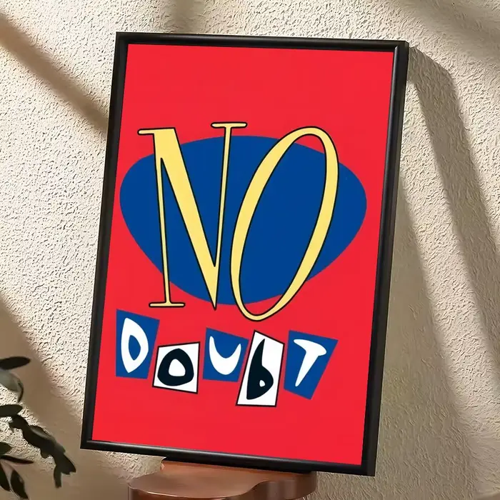 Affiche sur toile moderne avec peinture et calligraphie Band No D-Doubt, pour décoration murale de l