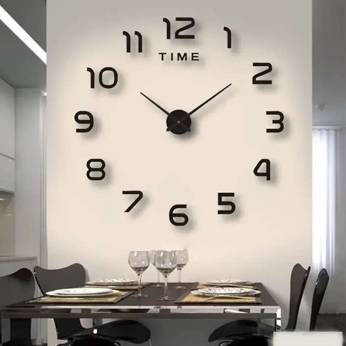 Grande Horloge murale 3D à faire soi-même