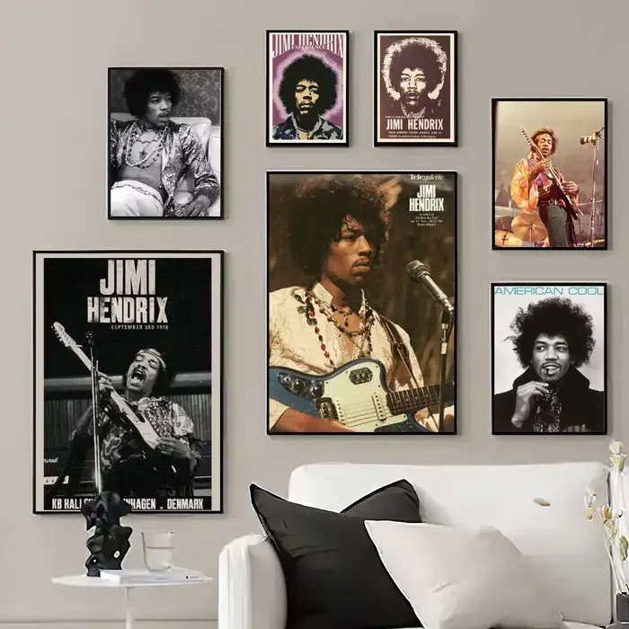 Peinture sur toile SINGER J-JIMI H-HENDRIX affiche imprime mur gérer salon décoration de la maison petit