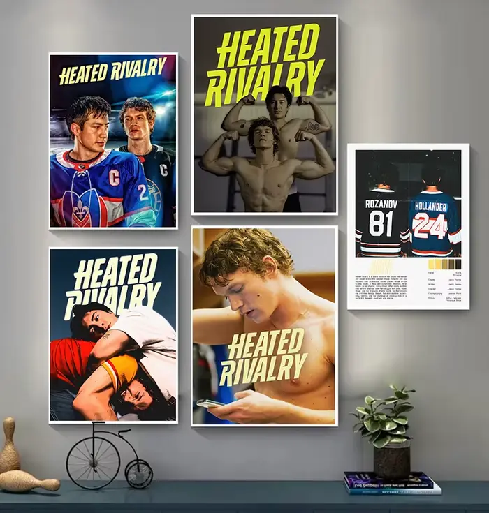 Affiches 2025 : Rivalité Chaude entre les Sports Romantiques et les Dramas TV Amoureux – Impressions sur Toile de Hockey