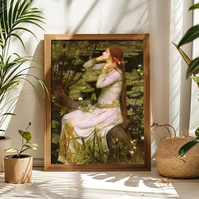 Affiche de portrait de femme pré-Raphaëliste