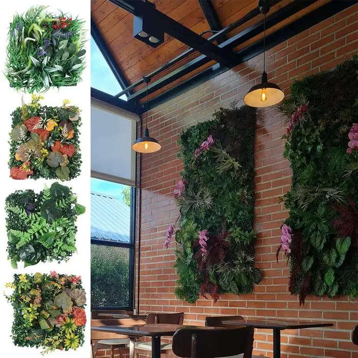 Panneau mural de plantes artificielles DIY