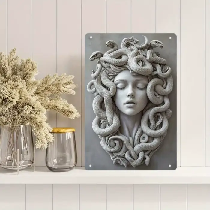 Décoration murale en métal aluminium sur le thème de la Méduse