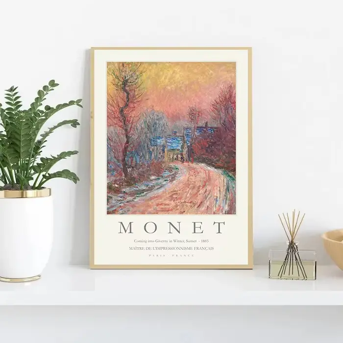 Affiches et imprimés d'exposition de paysage abstrait Vintage de Claude Monet