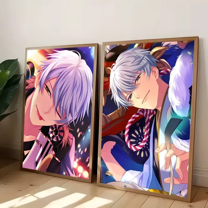 Affiche autocollante de dessin animé O-Obey Me Solomon