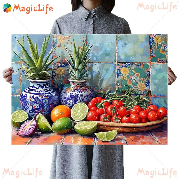 Affiche de marché du mexique imprimée