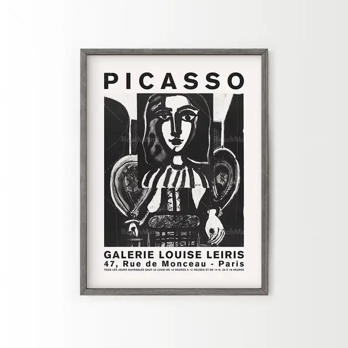 Picasso väggmålFight ar, svartvitt tryck, équipements Picasso tryck, moderna affischer, presentianti