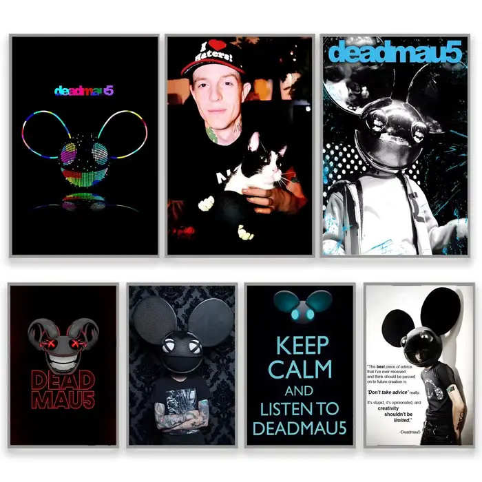 Affiche du chanteur D-Deadmau5 en PVC durable HD