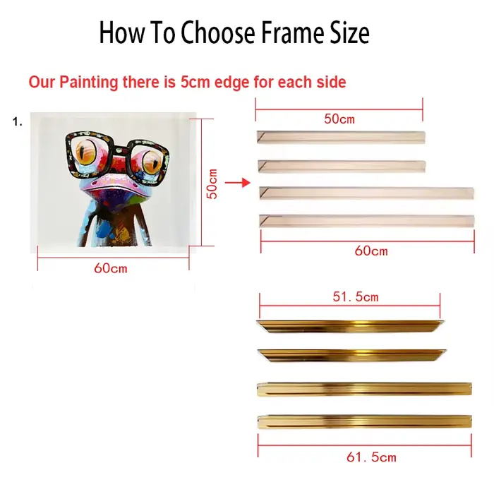 Cadre de Peinture à l'Huile Moderne en Aluminium et Métal