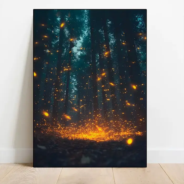 Affiches et imprimés botaniques de forêt magique de lune