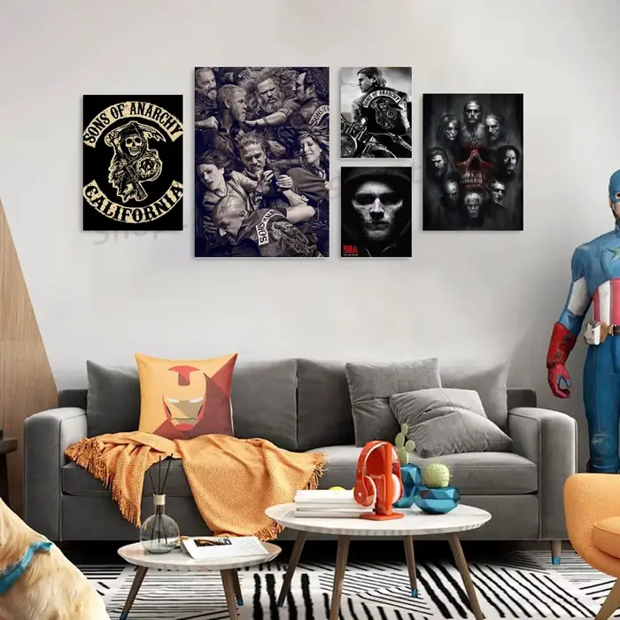 Affiche imprimée Fils de l'Anarchie en papier
