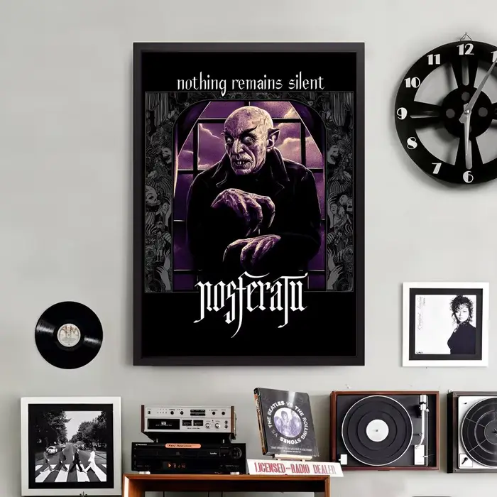 Peinture de film d'horreur classique N-Nosferatu, calligraphie, affiche murale sur toile, impression