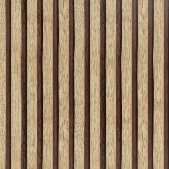 Papier peint à lattes de bois, vinyle auto-adhésif imperméable, grille en Faux bois, papier de Conta