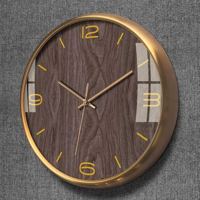 Grande Horloge Murale Vintage en Bois Massif