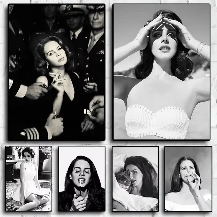 Lana Del Rey – peintures sur toile de chanteur de musique
