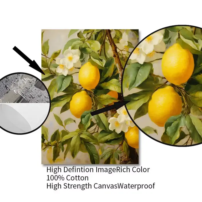Affiche de peinture sur toile de citron