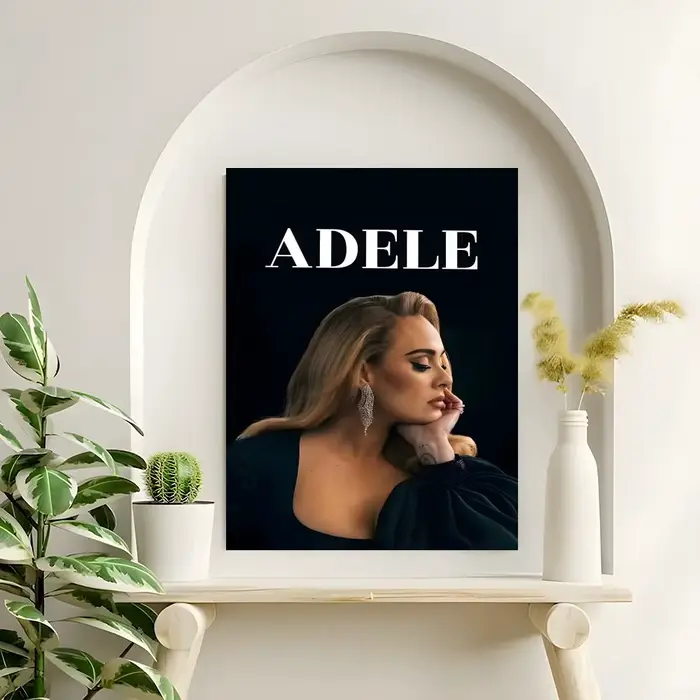 Affiche de la chanteuse Adele, autocollants haute définition, adaptés à la chambre à coucher, au sal