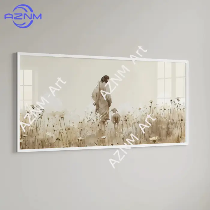 1PC esus et Lost Lamb Flower Field Poster