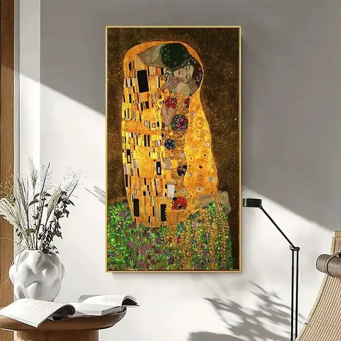 Toile d'amoureux du baiser Gustav Klimt