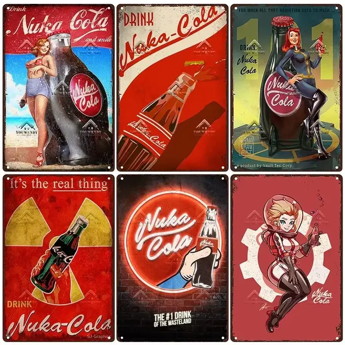 Panneau métallique Nuka Cola Drink Posters Game - Rendez votre maison unique avec cette plaque