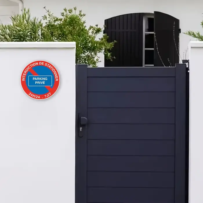 Panneau de stationnement français en aluminium de Style contemporain