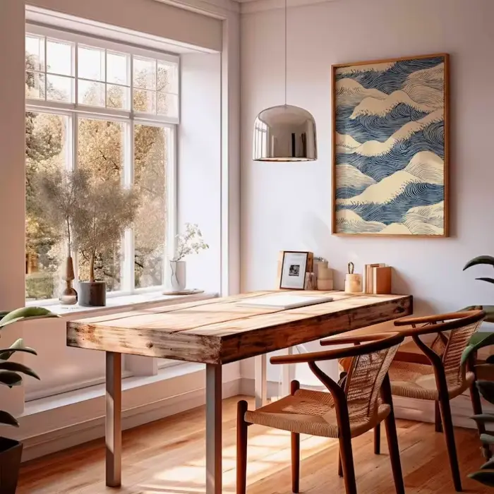 Affiche de paysage Oriental Vintage, soleil et vagues, encens japonais, grue cornée rouge, peinture sur toile, tableau d'art mural, décoration de maison