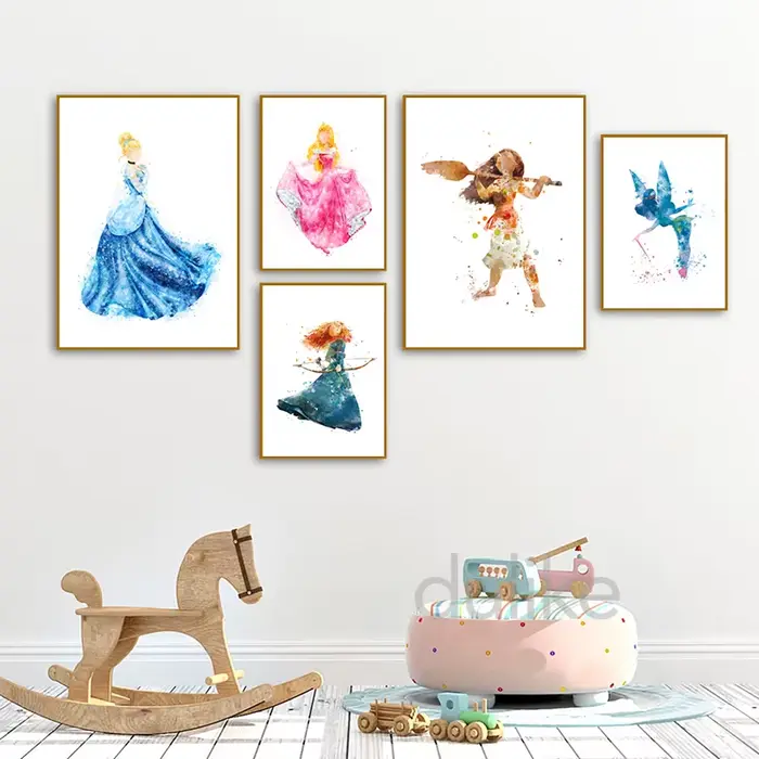 Affiche princesse aquarelle