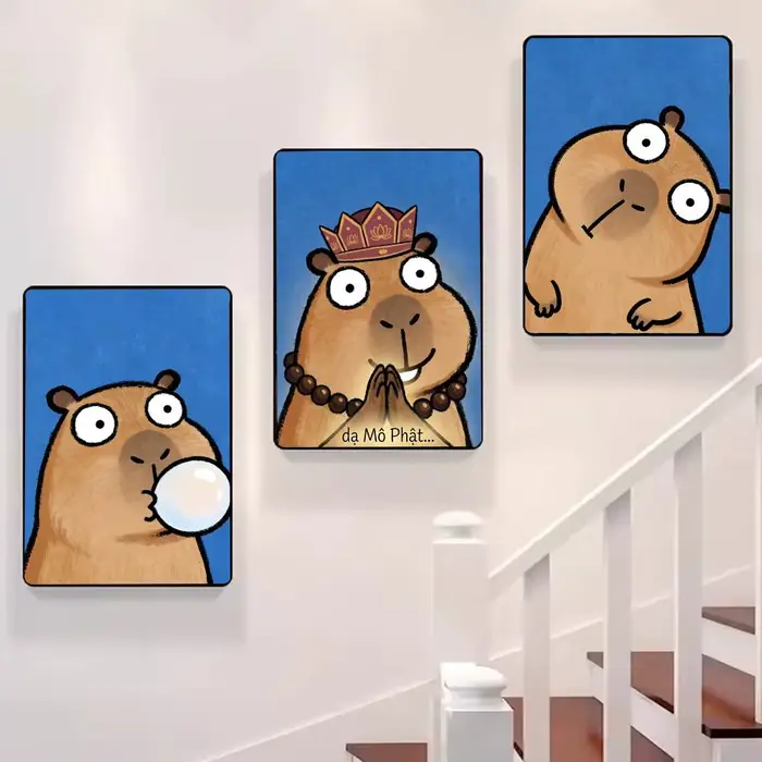 Peinture de dessin animé Kicapara simple et mignonne