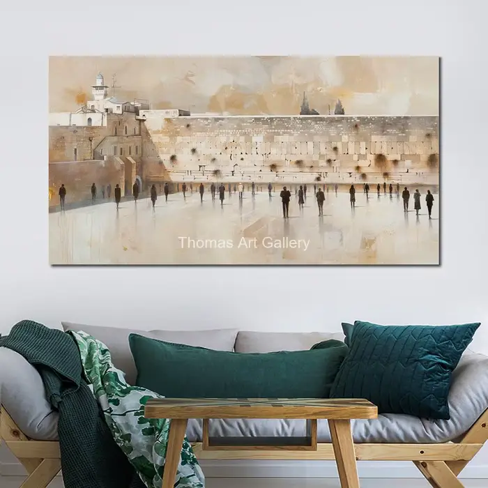 Toile juive de jérusalem imprimée