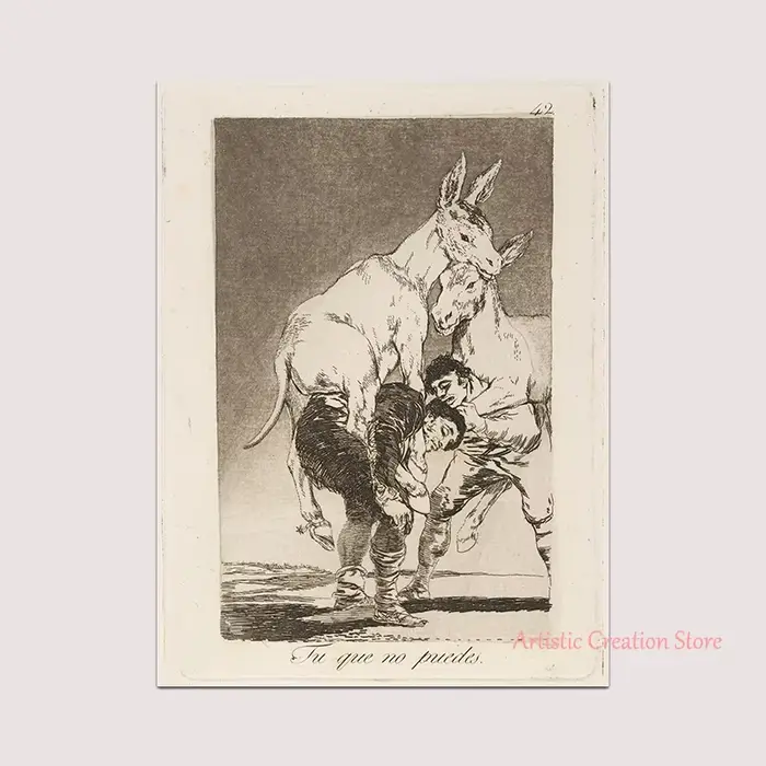 Collection de sorcellerie par Francisco De Goya, peinture sur toile imprimée, décor mural