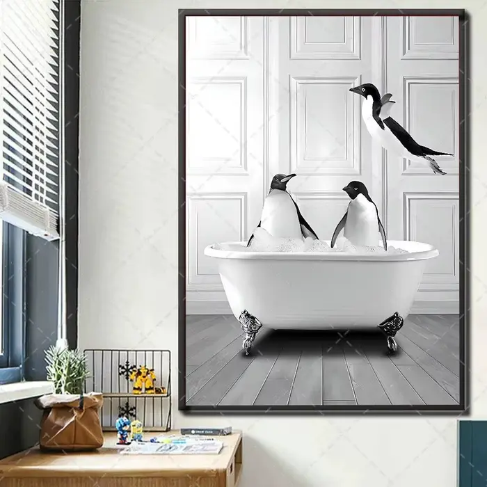 Affiches et impressions d'animaux pour décoration de salle de bain