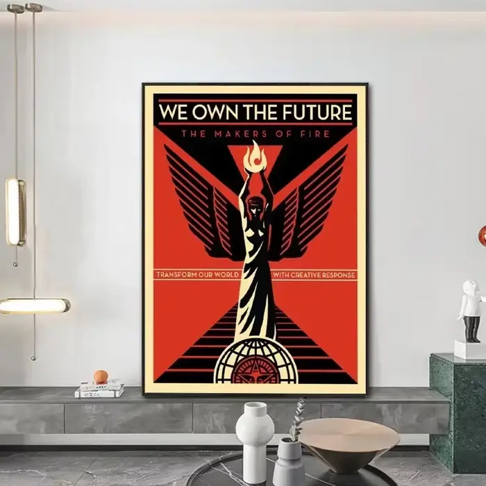 Affiches d'art de rue Shepard Fairey abstrait Vintage