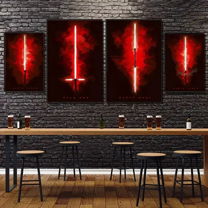 Affiche d'art de texte de film de Star VAN