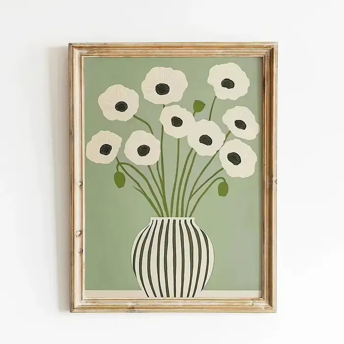 Affiche murale décorative bohème avec impression florale