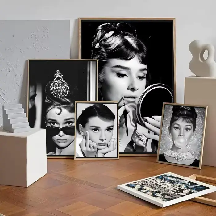 Affiche murale de la superstar Audrey Hepburn