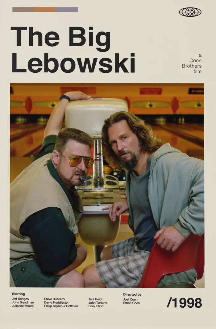 Affiches du film de comédie classique The Big Lebowski, imprimés modernes de Bowling du crime, peint