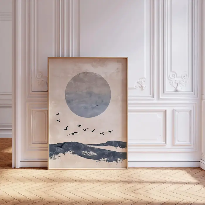 Japandi affiche neutre minimaliste Art impression japonaise mur Art