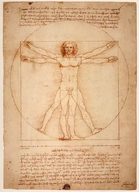 Peintures sur toile d'art célèbre homme de Vitruve, par Leonardo da Vinci, affiches et imprimés d'ar