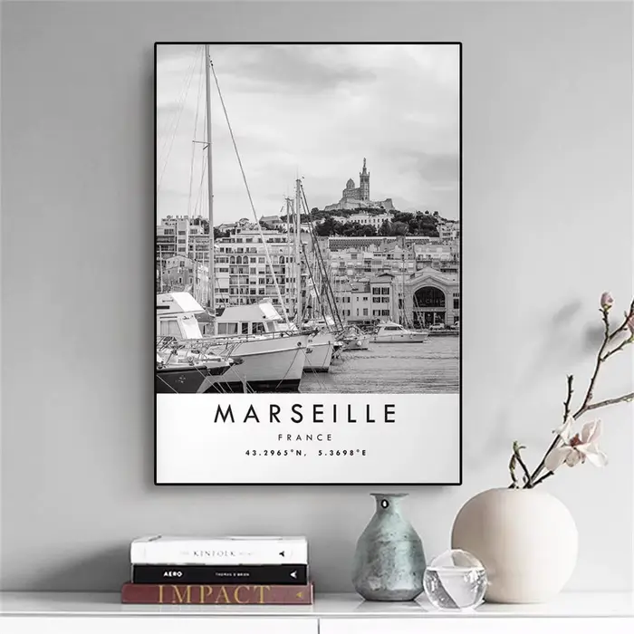 Affiche de voyage Paysage urbain de Marseille
