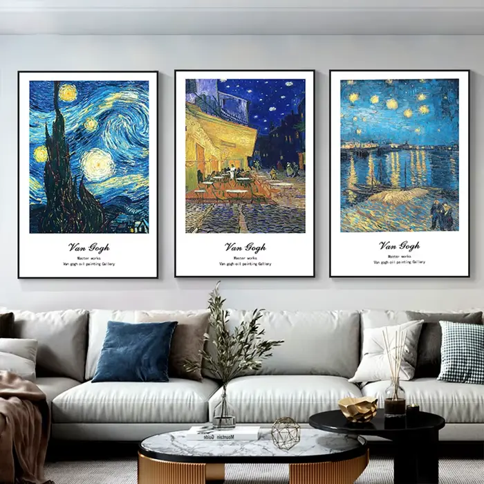 Van Gogh nuit étoilée tournesol récolte mur Art affiche célèbre Mural moderne décor à la maison toile photo impression salon décorer