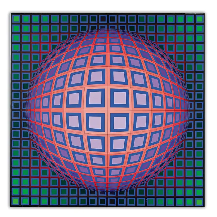 Victor Vasarely optique visuel Art toile peinture à l'huile esthétique photo œuvre toile de fond ten